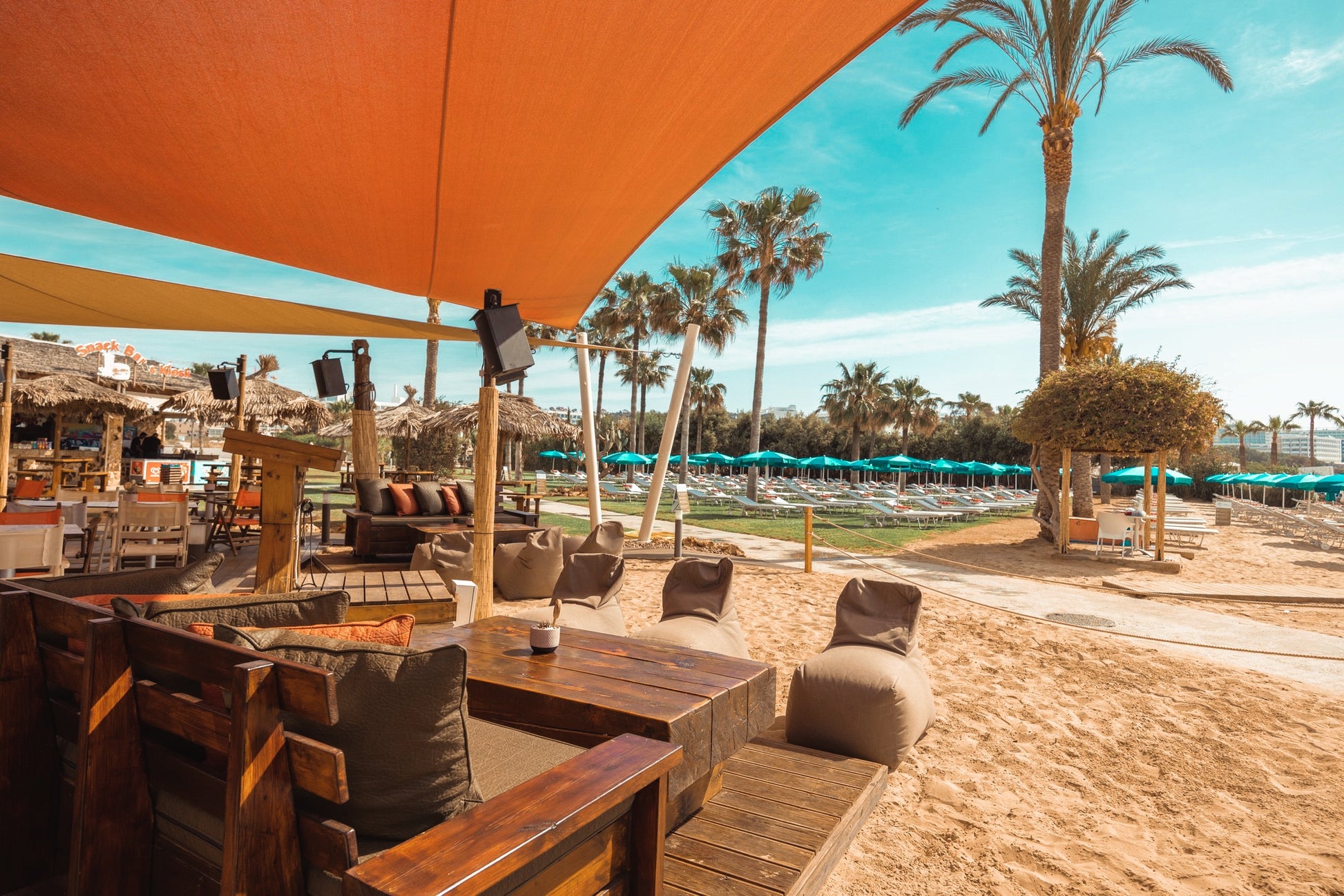 Sitting area of the Paradisos Beach Venue in Ayia Napa