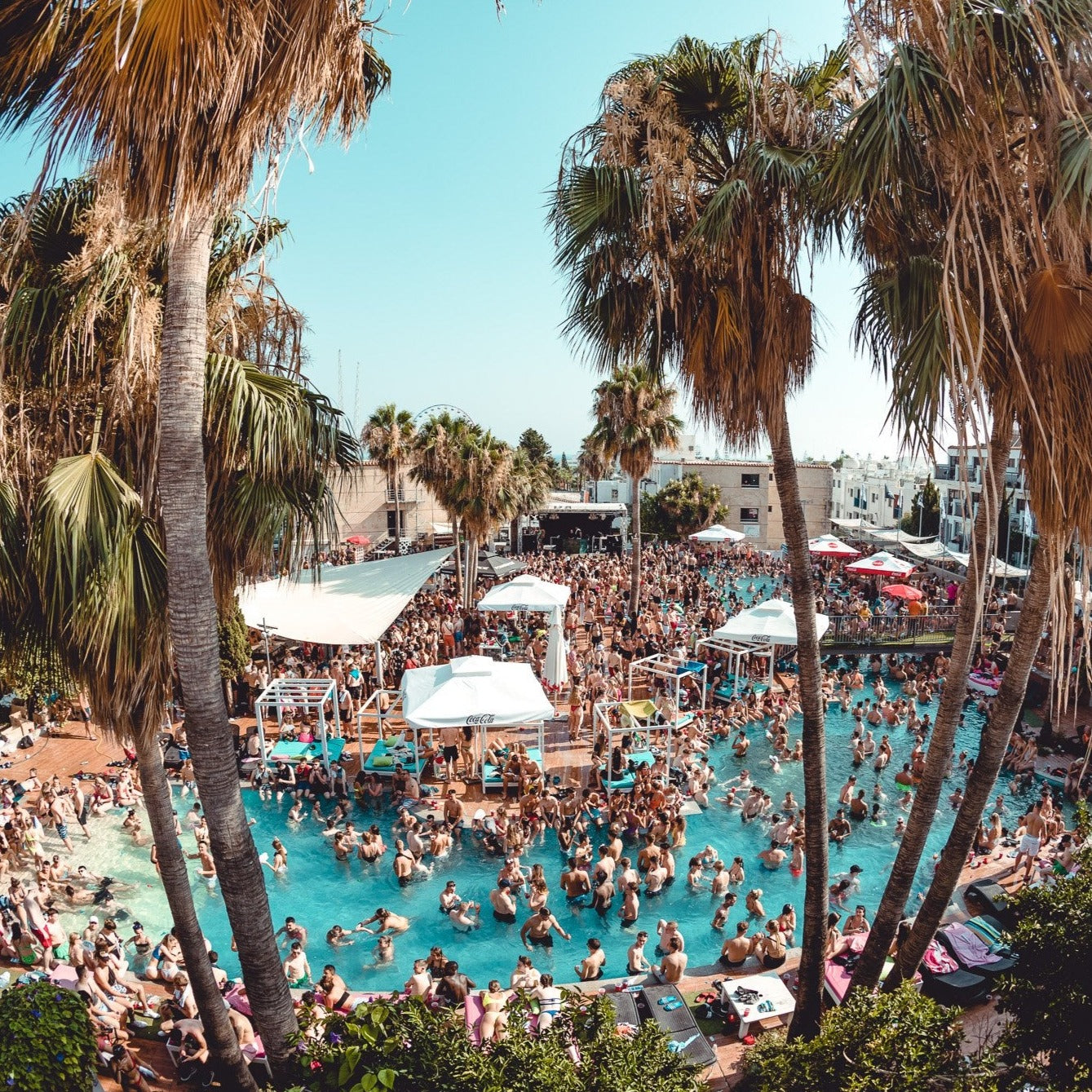 Crowd of people enjoying at Pambos Pool Party in Ayia Napa