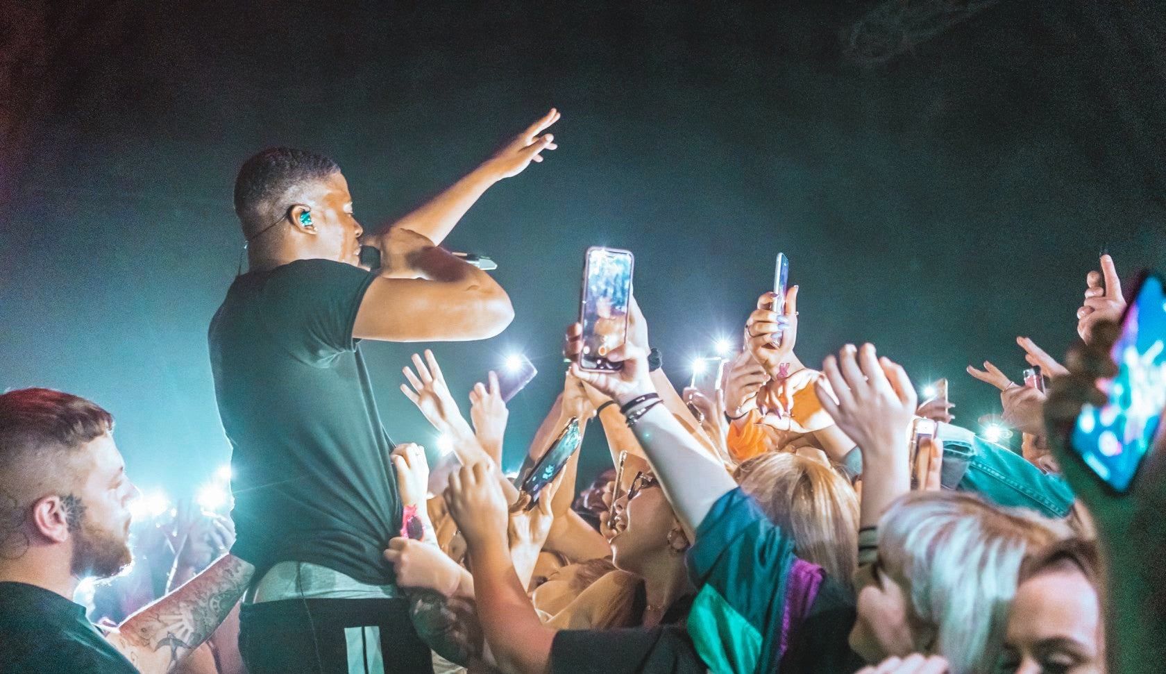 People having fun at a night party in Ayia Napa 