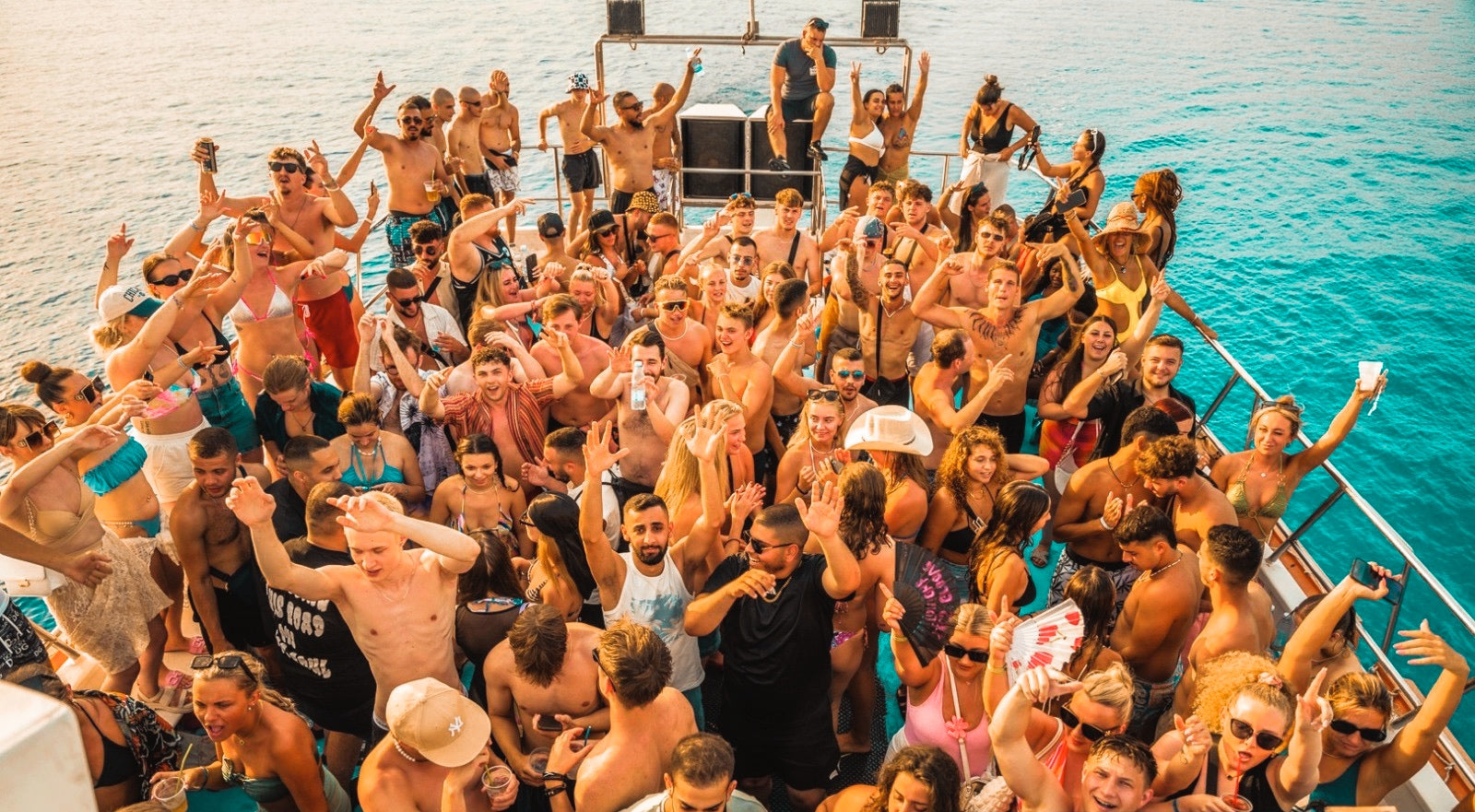 People on the fantasy boat party in Ayia Napa