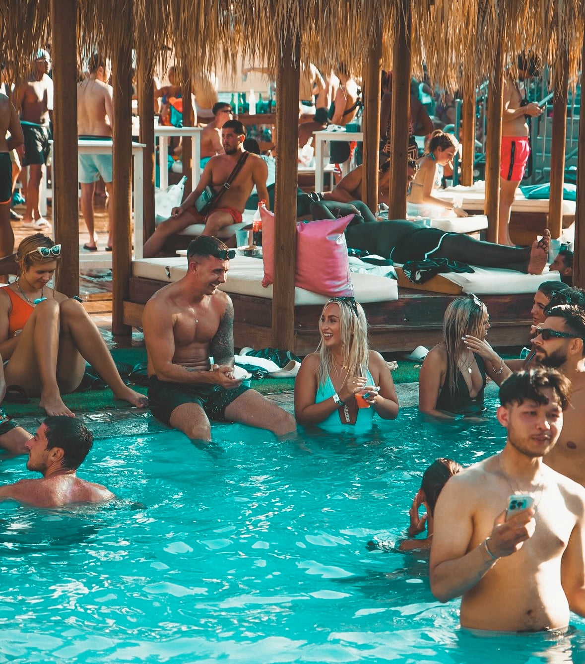 People at the pool in pambos pool party in Ayia Napa