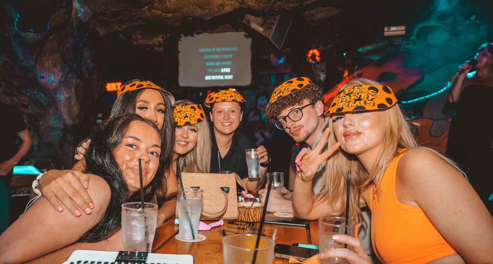 People having fun at bedrock in Ayia Napa 