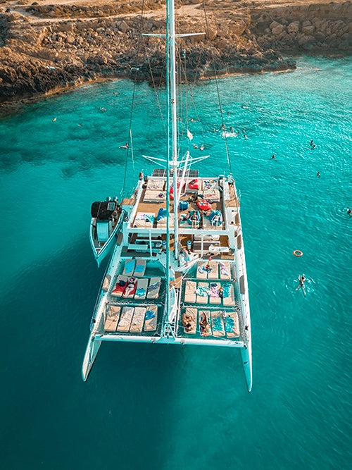 Boat at the sea in Ayia Napa