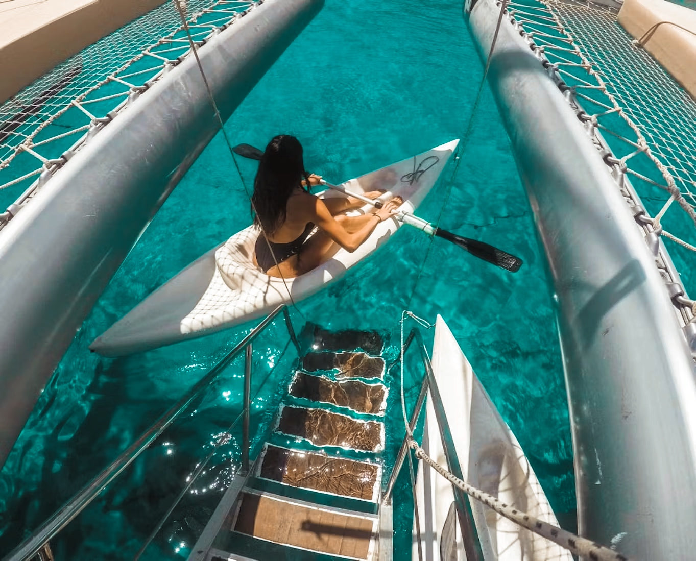 Girl doing SUP in Ayia Napa