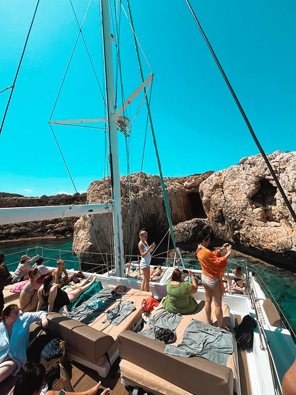 People at a chill out boat in Ayia Napa