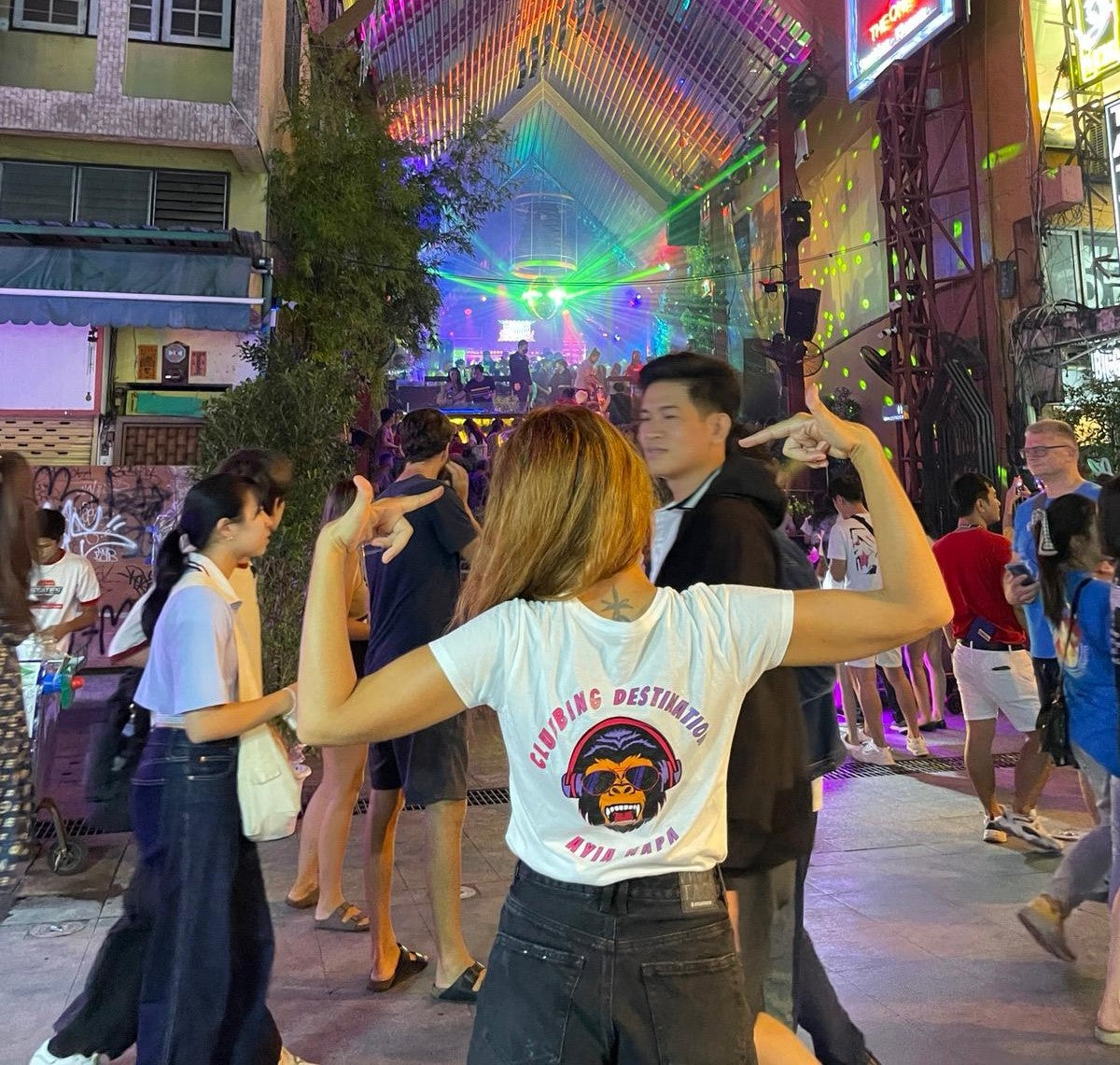 Picture of a member of Clubbing Destination team with the tshirt