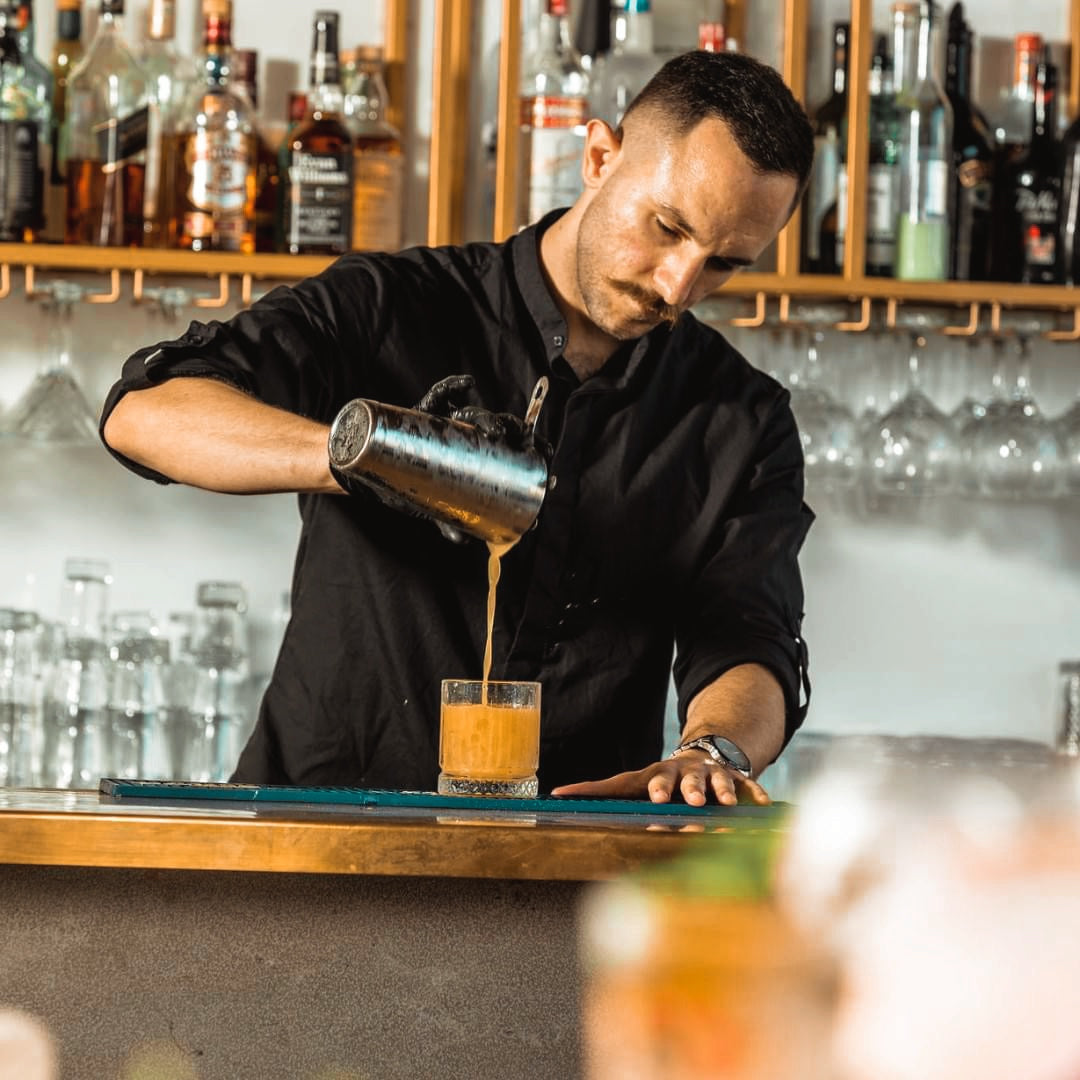 Boy doing cocktails in pepper bar lounge in ayia napa