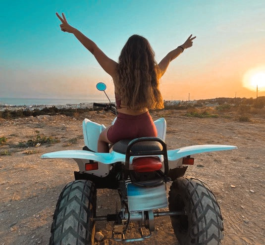 Girl at one quad for the quad safari in Ayia Napa