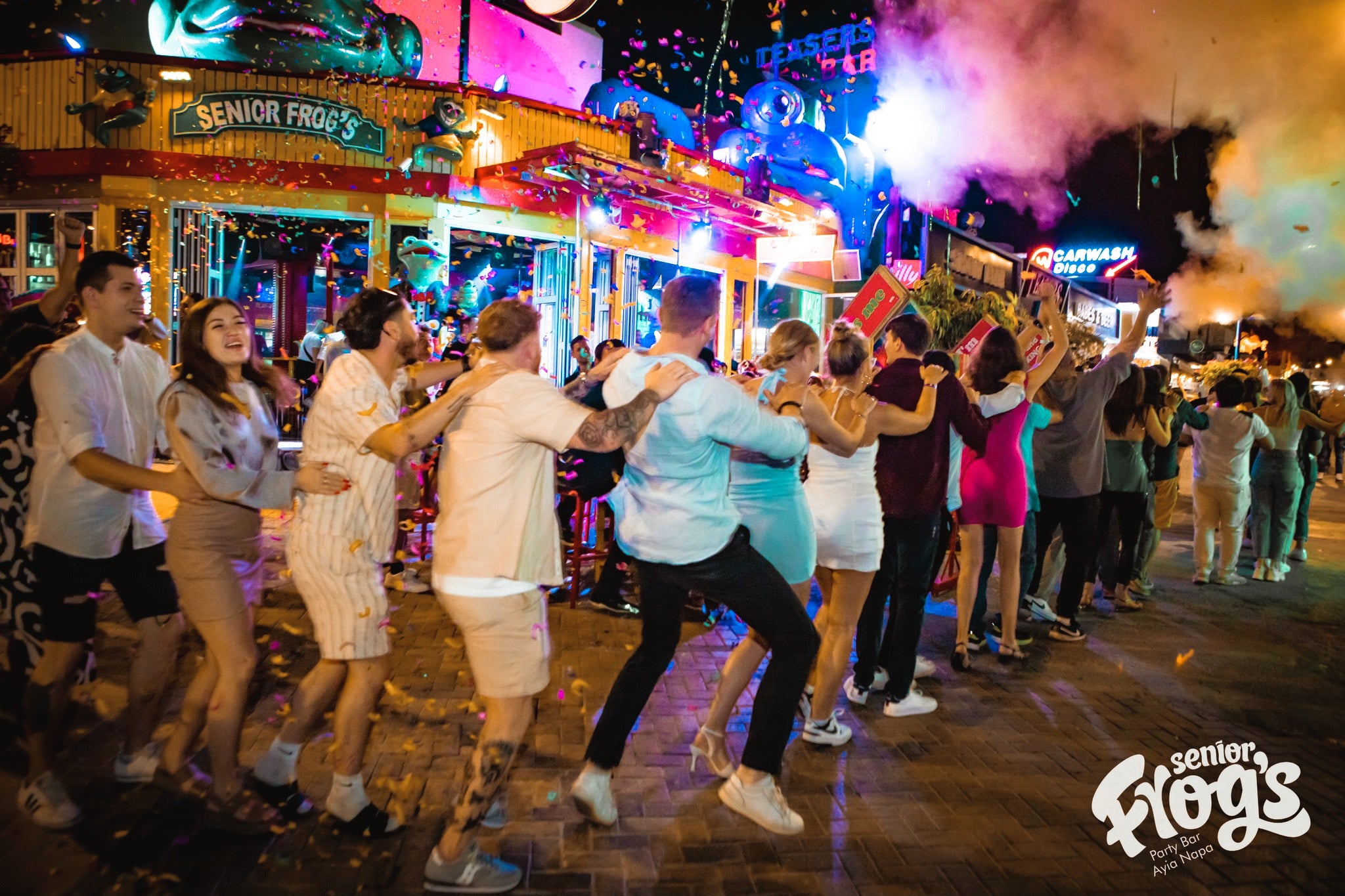 People having fun at Senior Frogs in Ayia Napa 