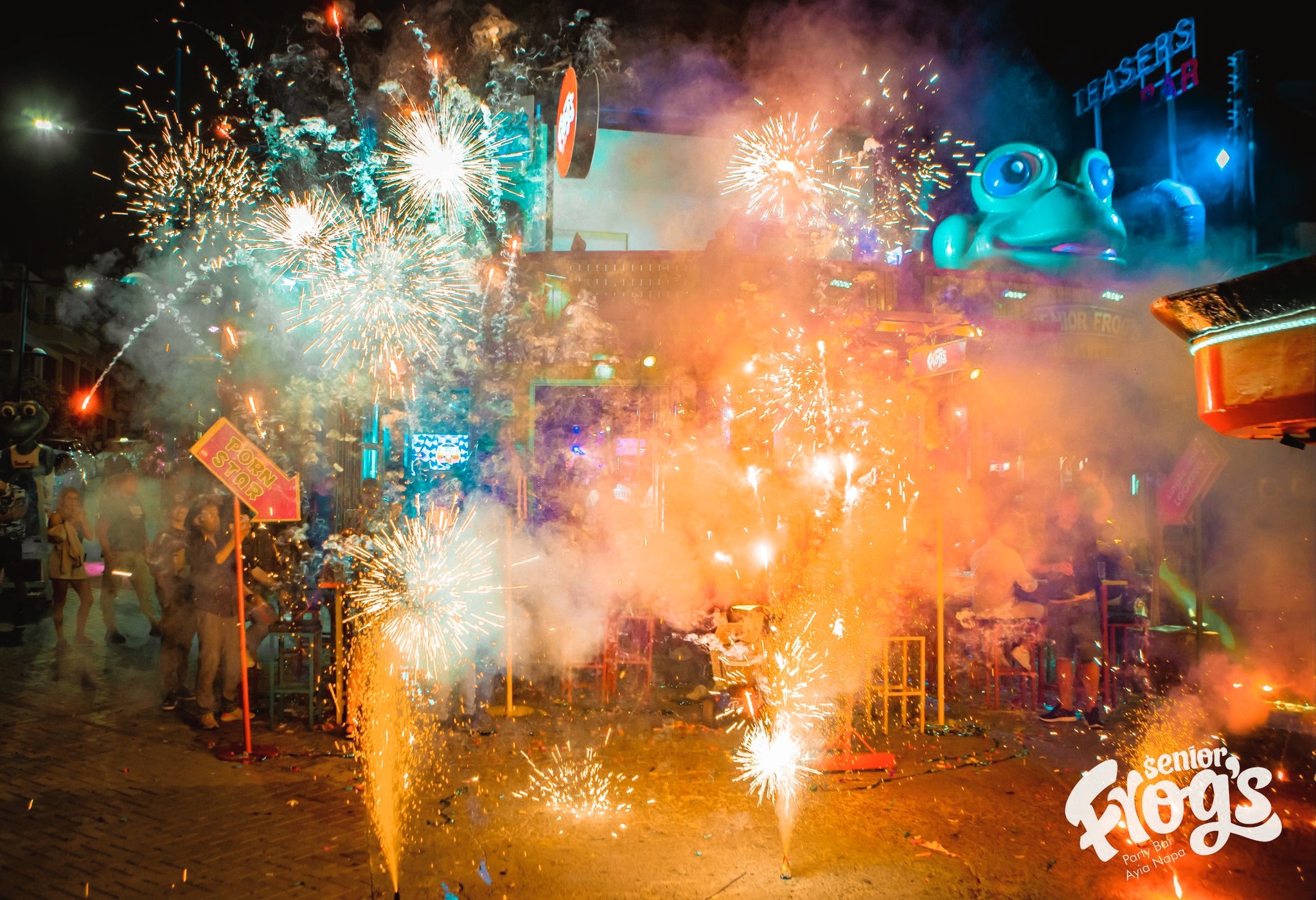 Fireworks at Senior Frogs Bar in Ayia Napa